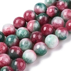 Gefärbt natürlichen weißen Jade Perlen Stränge&nbsp;G-T138-10mm-210-17