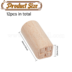 12 Stück 12 Arten runde Holzformen für traditionellen chinesischen Mondkuchen&nbsp;AJEW-CA0004-24