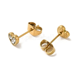 Boucles d'oreilles à tige en acier inoxydable 304 avec strass en cristal pour femmes&nbsp;EJEW-C094-01F-G