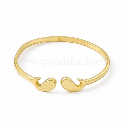 Bague manchette en acier inoxydable 304 avec placage ionique (IP) pour femme&nbsp;RJEW-C060-03G
