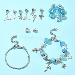 DIY-Armband-Set aus Legierung und Messing im europäischen Stil mit Ozeanmotiven&nbsp;DIY-FS0007-24