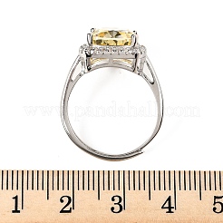 Verstellbare Manschettenringe aus Sterlingsilber mit Mikropavé und Zirkonia für Damen&nbsp;RJEW-F183-01C-02