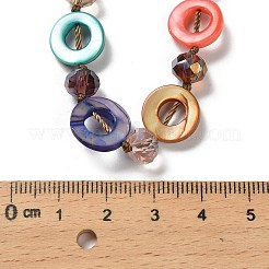Böhmische Halsketten aus gefärbten natürlichen Muscheln&nbsp;LS-NJEW-S456-01