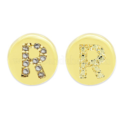 Laiton micro pavé de perles de zircone cubique claires&nbsp;KK-T030-LA843-RX3