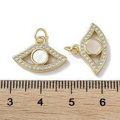 Breloques en laiton avec zircone cubique de micro pave&nbsp;KK-G485-33A-G