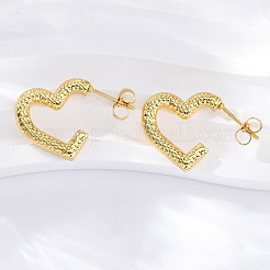 Orecchini a bottone in acciaio inossidabile 304 per donna&nbsp;EJEW-L296-032G-02