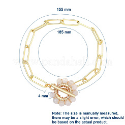 Messing Büroklammer Kette Armbänder&nbsp;BJEW-JB05180