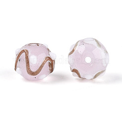 Perles vernissées de sable d'or manuelles &nbsp;LAMP-N038-01F