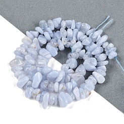 Natürliche blaue Spitze Achat Chip-Perlen-Stränge&nbsp;G-E271-73-A