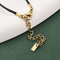 Collier pendentif en acier inoxydable 304 avec placage ionique (IP)&nbsp;NJEW-K255-25G