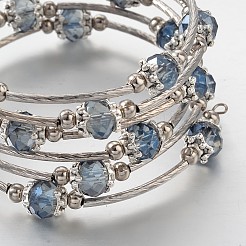 Mehr Schleifen Glasperlen Wickelarmbänder&nbsp;BJEW-JB02043
