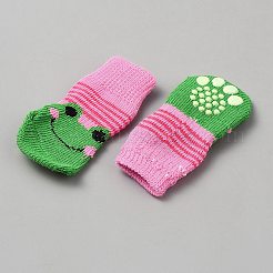 Kurze Hundesocken aus Stoff mit Spitze&nbsp;DIY-WH0430-843B-02