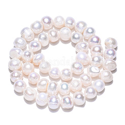 Brins de perles de culture d'eau douce naturelles&nbsp;PEAR-N013-08G