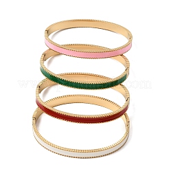 Brazaletes articulados de acero inoxidable 304 esmaltado para mujer&nbsp;SA-CBAC920-07G