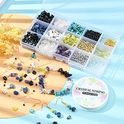 Bausatz zum Selbermachen von Edelstein-Ohrring-Armbändern&nbsp;DIY-YW0006-27