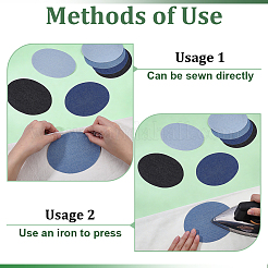 12 pieza de parches de tela vaquera de 4 colores para planchar y coser&nbsp;PATC-FG0003-85