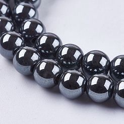 Chapelets de perles en hématite synthétique sans magnétiques&nbsp;G-H1623-6mm-1