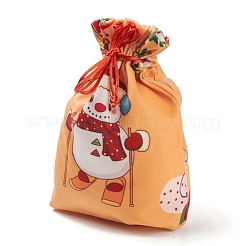 Rechteckige Stoffbeutel mit Weihnachtsmotiv und Jutekordel&nbsp;LS-ABAG-P008-01D