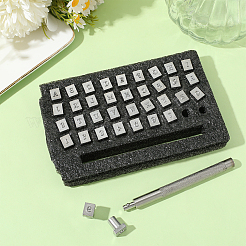Ensembles d'outils d'estampage de lettres et de chiffres en alliage pour cuir&nbsp;TOOL-WH20012-002A