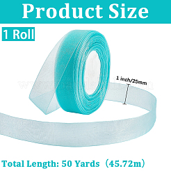 1 rotolo di nastro di organza trasparente&nbsp;SRIB-CY0001-22A-06
