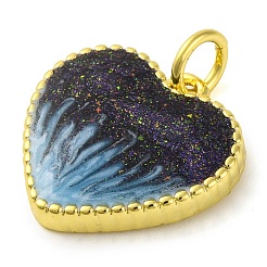 Pendentifs d'émail en laiton &nbsp;KK-S401-17G-C