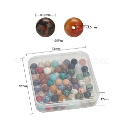 100pcs perles de pierres précieuses naturelles et synthétiques&nbsp;G-YW0001-11