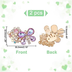 2 decorazione per scarpe in lega di vetro con strass a forma di farfalla&nbsp;FIND-AR0005-01A