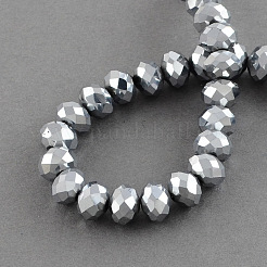 Chapelets de perles en verre électroplaqué&nbsp;EGLA-R080-12mm-01