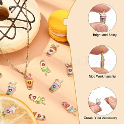 60pcs 6 pendentifs en alliage de couleurs&nbsp;ENAM-CJ0003-14