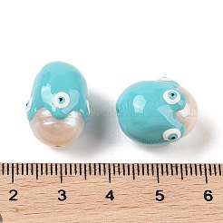 Perles en émail de culture naturelle de perles d'eau douce&nbsp;PEAR-G014-05B