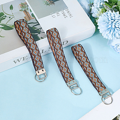 Porte-clés en fer forgé avec polyester&nbsp;KEYC-WH20054-011C