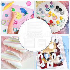 3 Stück 3 Größen quadratische Form Fimo-Ohrring-Charms-Anleitung&nbsp;TOOL-WH0134-81