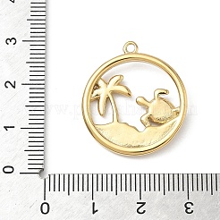 304 Edelstahl-Emaille-Anhänger&nbsp;STAS-L022-565G-01