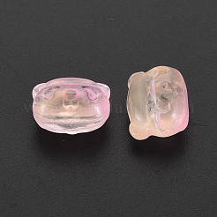 Perle di vetro verniciato a spruzzo trasparente bicolore&nbsp;GLAA-T022-03-C06
