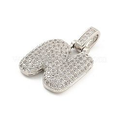 Messing micro pave klare zirkonia anhänger&nbsp;KK-B099-01P-N