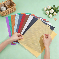 10 Stück 10-farbige PE-Kunststoff-Netzleinwandplatte&nbsp;DIY-NB0016-07