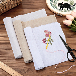 3 pièce de tissu en lin 3 couleurs&nbsp;DIY-FG0010-03