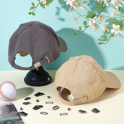 24 Satz Messing-Baseballmützen-/Kappe-Schnallen-Riemenverschluss-Clip-Kit&nbsp;FIND-BC0014-12B