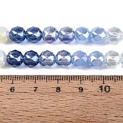Stränge aus galvanisierter Jade-Imitation und undurchsichtigen sowie transparenten Glasperlen&nbsp;EGLA-Q135-8MM-A05