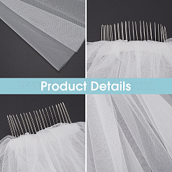 Voiles de mariée en maille de nylon&nbsp;AJEW-WH20018-76
