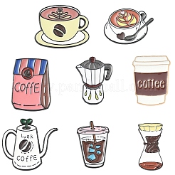 Spille smaltate a tema caffè 6 pz 6 stili&nbsp;JEWB-YW0001-06A