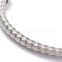 Bracelets joncs Torque en acier inoxydable 201 plaqué sous vide PVD&nbsp;BJEW-O182-02P-1