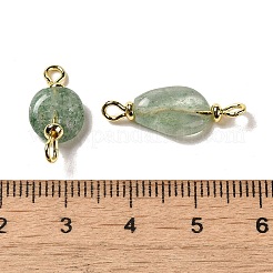 Charms conectores de cuarzo fresa verde natural&nbsp;FIND-C046-11B-G