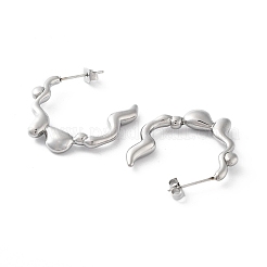Pendientes de botón con aro giratorio de acero inoxidable 304 que no se deslustran&nbsp;EJEW-D095-08P