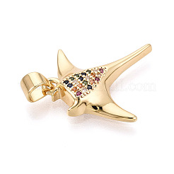 Ottone micro spianare pendenti zirconi&nbsp;KK-T080-12G