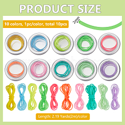 10 stücke 10 farben hohl rohr pvc rohr synthetische gummi kabel&nbsp;DIY-BC00003