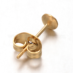 Ionenplattierung (IP) 304 Edelstahl Ohrstecker Zubehörse&nbsp;X-STAS-F075-40