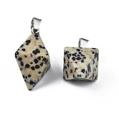 Dalmate jaspe naturels pendentifs&nbsp;G-N326-107H