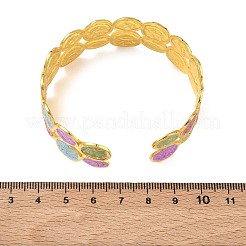 Messing-Emaille-Armreife für Damen&nbsp;BJEW-A173-02G