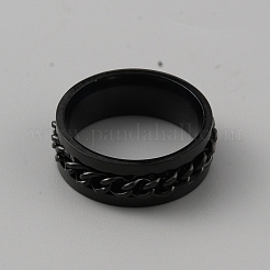 Anillo giratorio de acero inoxidable 201 para hombre.&nbsp;RJEW-WH0011-12B
